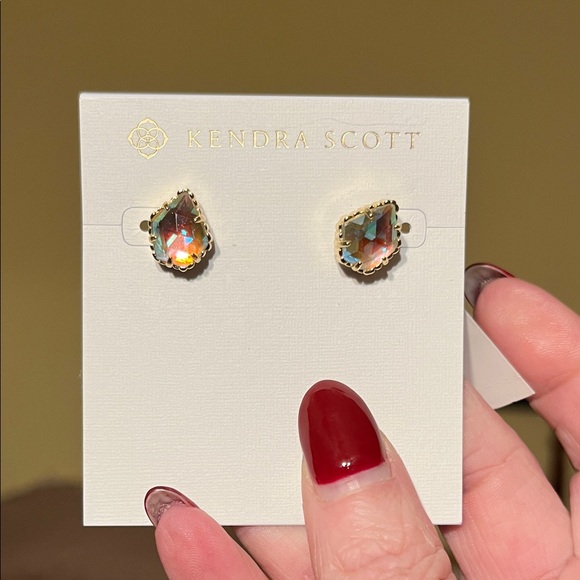 Kendra Scott Jewelry - New Kendra Scott Gold and Iridescent Stud Earrings